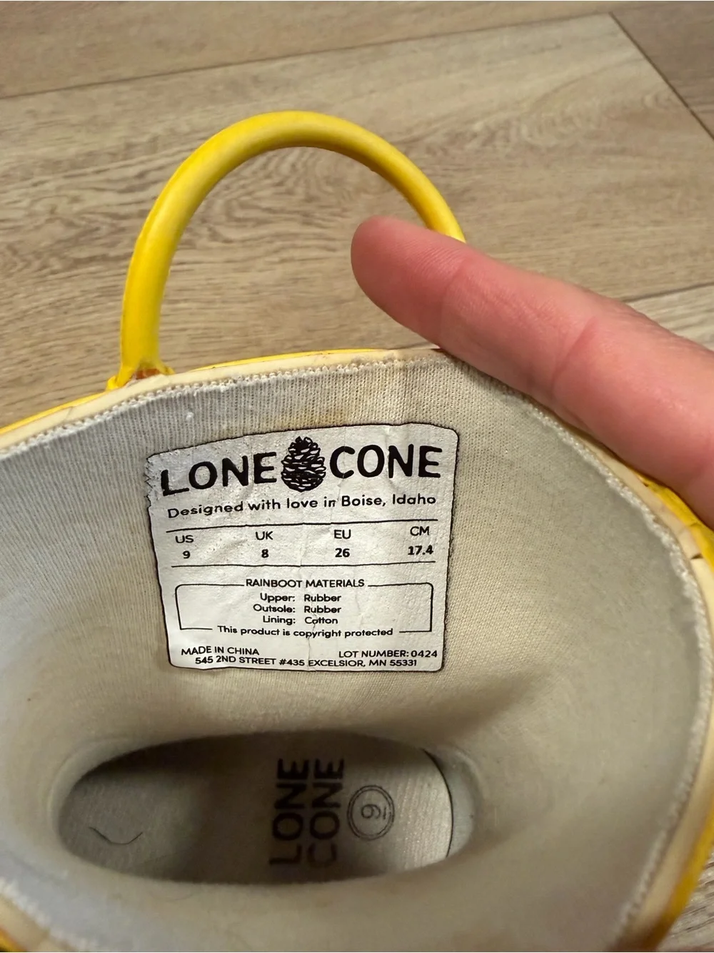 Lone Cone Kids Rain Boots